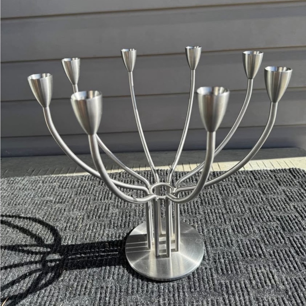 Ikea Stockholm Candelabra Candle Holder Brushed Steel Centrepiece K Hagberg